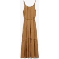 Vestido midi con tirantes trenzados