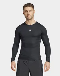 Mens Maglia Da Allenamento Techfit Compression Long Sleeve - Nero, nero nero Uomo taglia XL