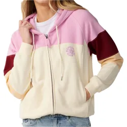 Party wave colour block sudadera mujer Beige (XS)