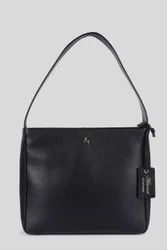 Capolavoro Veneziano' Real Leather Hobo Shoulder Bag - Black - Size: One Size