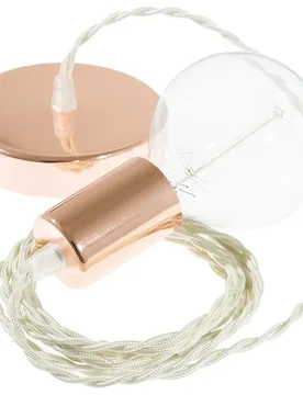 Cables Suspension Luminaire Tm00 50 Cm Diy Ivory / Copper One Size - Creative - FashionsVida