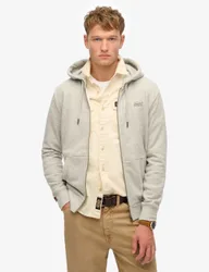 Slim Fit Cotton Rich Zip Up Hoodie Grey male