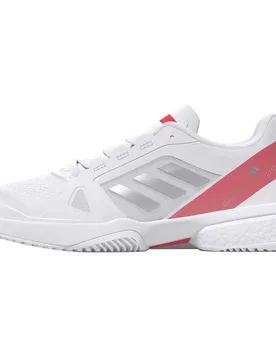 Stella Mccartney Court Hard Court Shoes Cloud White / Silver Met / Lucid Red UK 7 - Adidas - FashionsVida