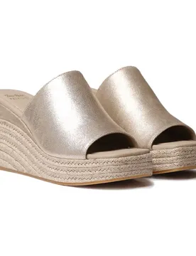 Pons Sandales Compensées En Sparte Marlene Champagne EU 38