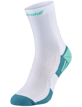 Padel Half Long Socks White / Electric Green UK 6-8 - Babolat - FashionsVida