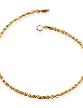 Bracciale Fune Corda Oro Giallo 18 KT