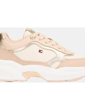 Zapatilla dorada mujer con bandera TH - Tommy Hilfiger - FashionsVida