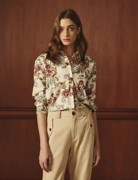 Camisa de mujer con manga larga y estampado floral - Lloyd's - FashionsVida