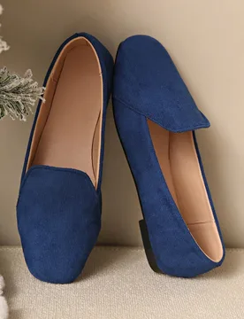 Nuevos zapatos planos de mujer de primavera con punta cuadrada y suela blanda, mocasines de moda versátiles y retro casuales, zapatos elegantes de of - Shein - FashionsVida