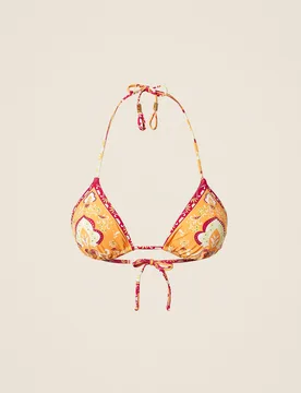 Haut de maillot de bain triangle avec imprimé et strass - TWINSET - FashionsVida