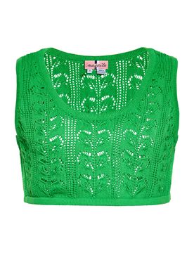 Swirly Top de punto verde