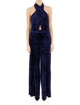 Jumpsuit in velluto BLU SCURO S