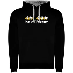 Be Different Fish Two-colour Hoodie Black / Grey S Men