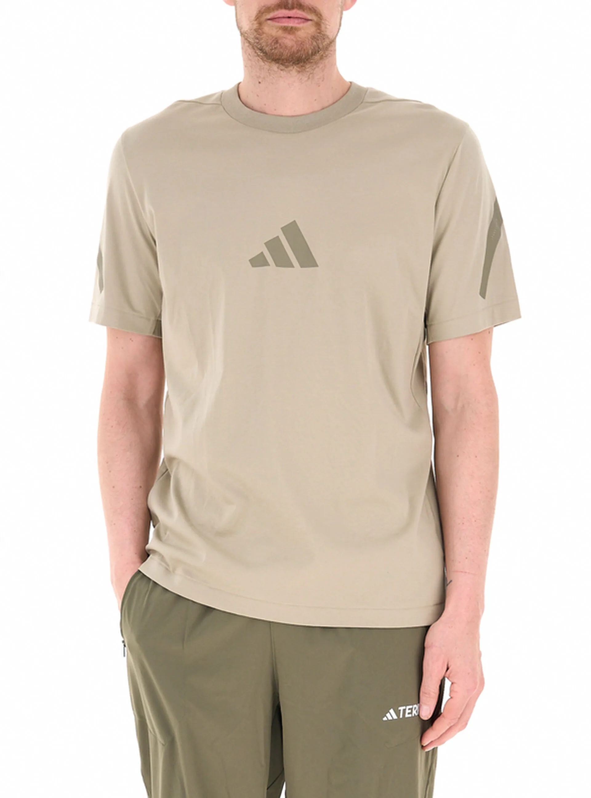 Adidas T-shirt girocollo BEIGE L - Adidas - FashionsVida