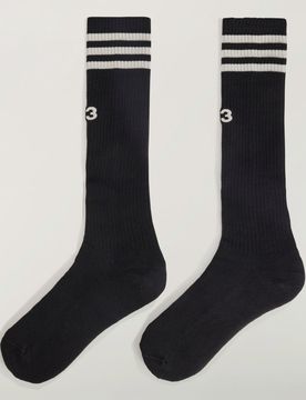 Y-3 STRIPES HIGH SOCKS 40-42 Black