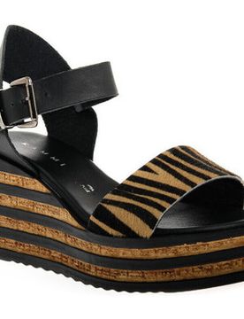 Keilabsatzsandalen Crast Nero 36