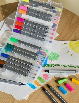 Pennarelli a doppia punta 18 pack - multicolor