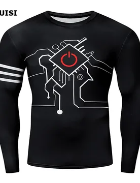Men's 3D Sublimation Slim Fit T-Shirt Casual Long Sleeve Tops Breathable Custom T Shirts For Running Gym - Aliexpress - FashionsVida