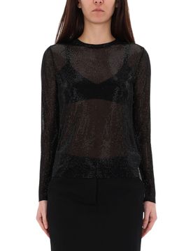 Embellished Mesh Top