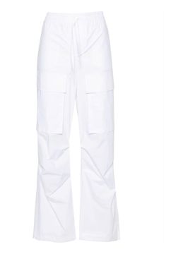 Pantaloni cargo in cotone a gamba dritta