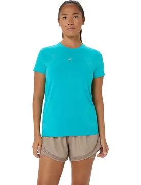 Maglietta A Maniche Corte Road Seamless Energy Aqua XL - Asics - FashionsVida