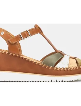 Sandalias de cuña de mujer de piel en color Blanco - Pikolinos - FashionsVida