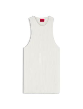 Para mujer. 50539890 Camiseta Sarepla (L), Blanco, Casual, Algodón, Sin mangas / Tirantes