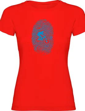Maglietta A Maniche Corte Mtb Fingerprint Red - Kruskis - FashionsVida