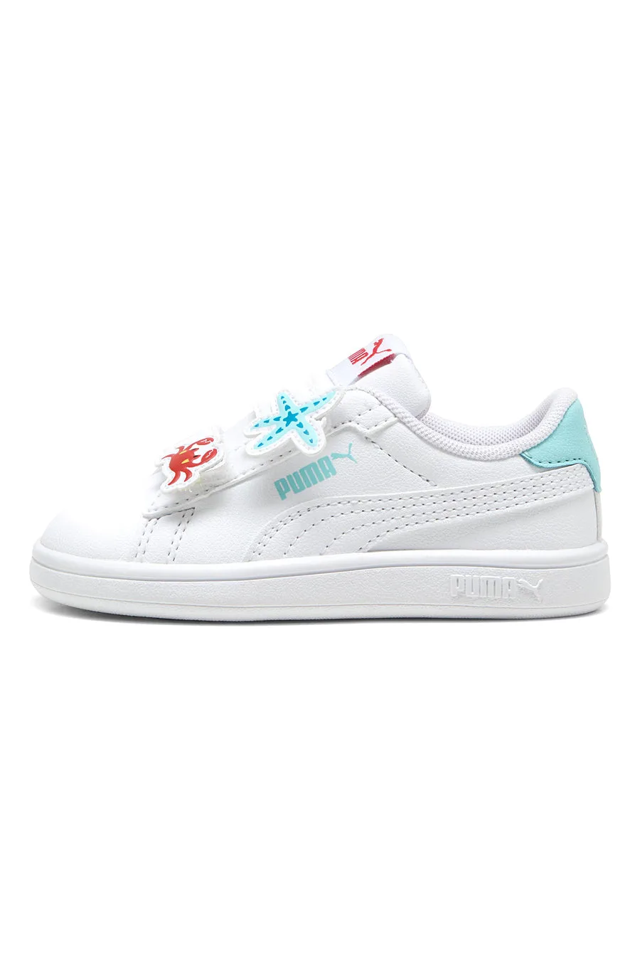 Sneakers Bianche con Velcro e Dettagli Marini Smash 3.0 Badges V Inf 24 - Puma - FashionsVida