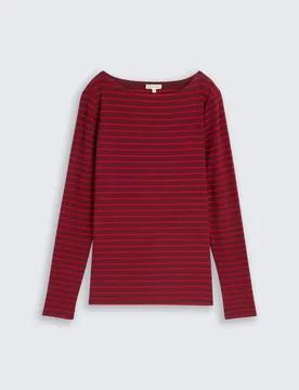 T-Shirt striped boatneck female - S - FashionsVida