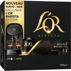 Estuche 10 cápsulas XXL café Double Ristretto intensidad 11 compatibles para System