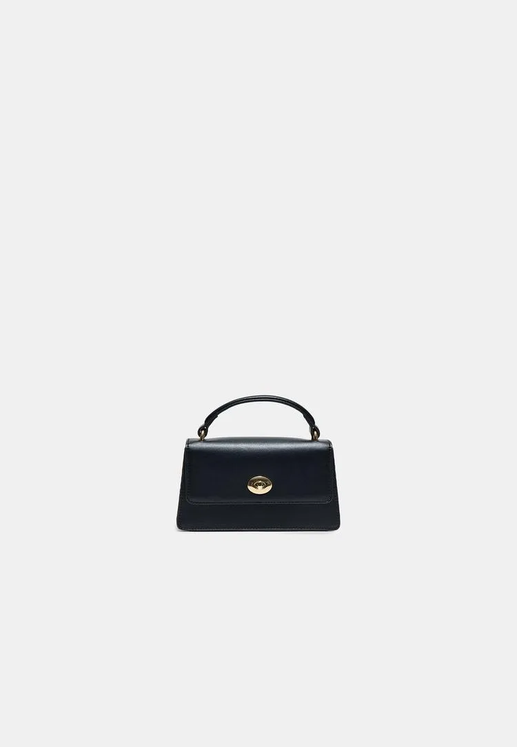 Starre Umhängetasche mit Metallverschluss Schwarz OS - Stradivarius - FashionsVida