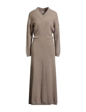 Maxi-Kleid Damen Khaki L,M Damen - Brunello cucinelli - FashionsVida