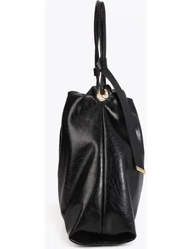 Bolso shopper con acabado brillante y detalle de lazo - Lola Casademunt - FashionsVida