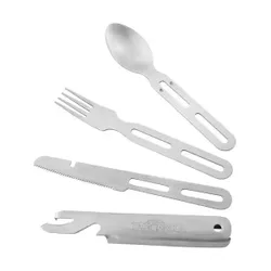 Campingbesteck Cutlery Set II silberfarben Default Title adult
