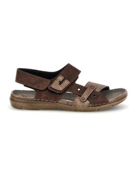 Sandali marroni con sottopiede in pelle 8018580PSSK 43