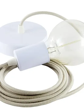 Cables Suspension Luminaire Rc43 50 Cm Taupe / White One Size - Creative - FashionsVida