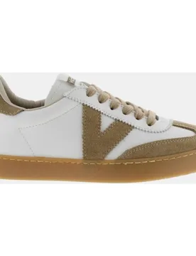 Zapatillas deportivas unisex con piezas de serraje y suela caramelo - Victoria - FashionsVida