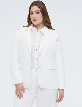 Blazer de mujer 2 en 1 con mangas desmontables - Fiorella Rubino - FashionsVida
