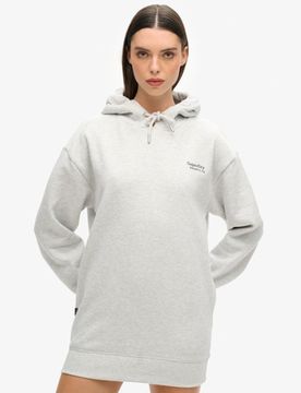 Superdry Damen Essential Hoodie-kleid Hellgrau - Größe: 6-8