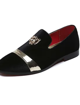 Mocasines de estilo empresarial casual nuevos para 2024, zapatos con hebilla con cabeza de tigre dorada en tallas grandes - Shein - FashionsVida