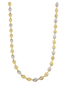 Collana Uomo Oro Giallo Bianco GL101146