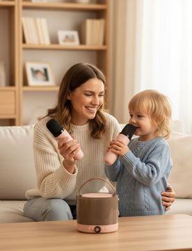 Set karaoke wireless - rosa pastello
