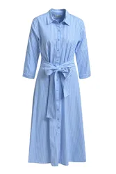 MIDIDRESS W SHIRTCOLLAR, PLACKET SH female