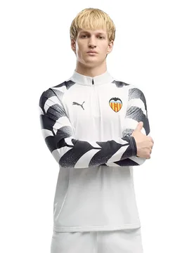 Sweat à Demi-zip Avant-match Valencia Cf 26/27 Warm Up White S - Puma - FashionsVida