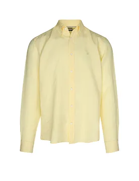 Camicia di lino H-LIAM giallo S - BOSS - FashionsVida