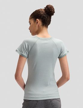 Slim Baby Tee Desert Sage Stripe Größe L female