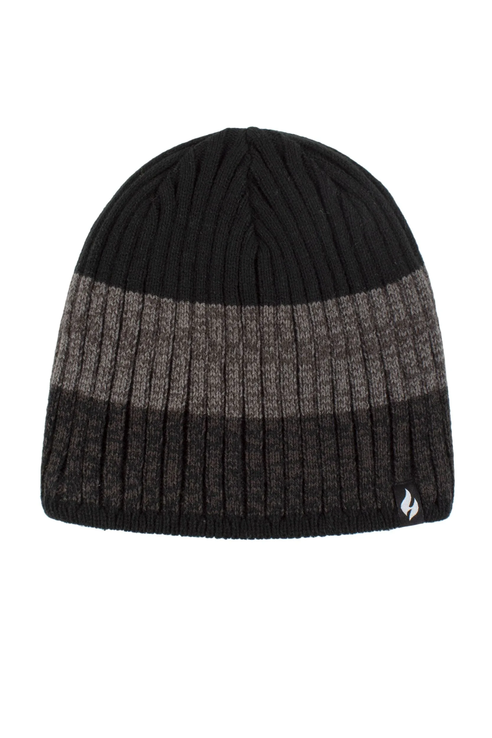 Mens 1 Pack SOCKSHOP Linden Stripe Hat Black One Size - Black - Size: One Size - Heat Holders - FashionsVida