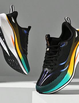 Nuevas zapatillas deportivas informales transpirables y ligeras para hombres de talla grande, con suela de carbono amortiguadora
