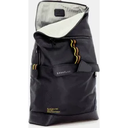 Mochila de hombre con solapa de piel